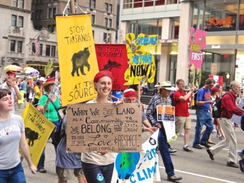 occupy movement & climate change marchers