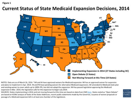affordable care act states medicaid expansion states graphic