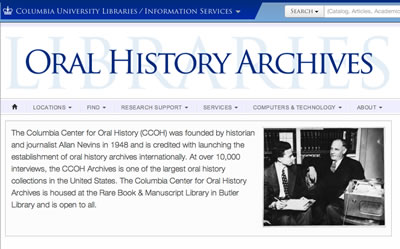 columbia university center for oral history