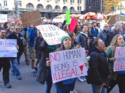 trump protests nyc